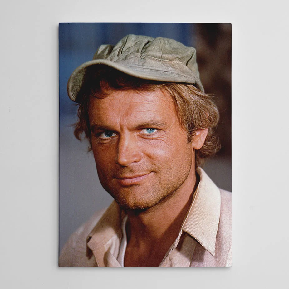 Canvas - Slim - Portrait - I'm For the Hippopotamus - Terence Hill - Image 3